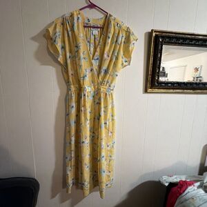 Secrets Brand Dress Women's Size 10 Vintage 1980s Wrap Floral Midi